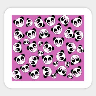 Kawaii Cute Panda Pattern Sticker